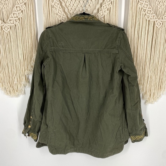 Zara Embroidered Cargo Military Shirt Jacket - Picture 8 of 8